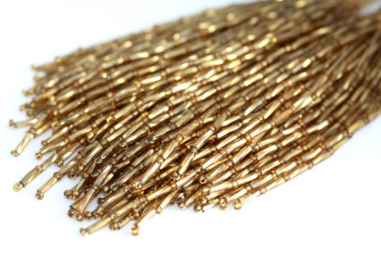 Пучки стекляруса Gold 6mm кручений